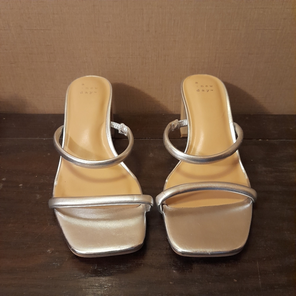 A New Day Metallica Silver High Heels